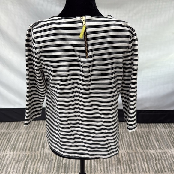 Merona Black and White Boxy 3/4 Sleeve Tee - Picture 2 of 3